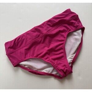 Lands End pink High-Rise Bikini SWIM BOTTOM Size 8 Modest Vacation Beach